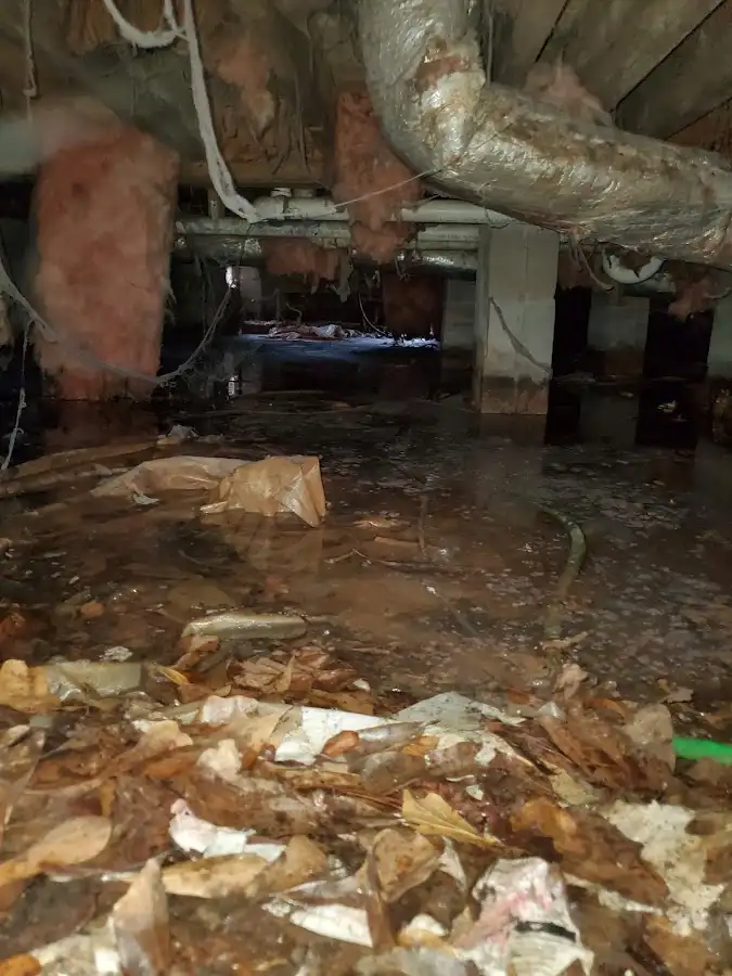 Crawl space flood assessment for Commercial Water Damage Restoration in Colonie