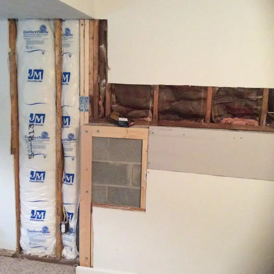 Wall insulation replacement during Contents Cleaning & Restoration in Colonie
